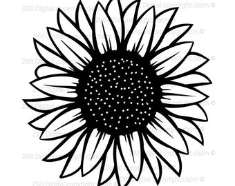 Sunflower SVG, summer flower svg, sunflower, Floral SVG, sunflower Silhouette, daisy, sunflower cricut, sunflower outline, Cricut Cut File