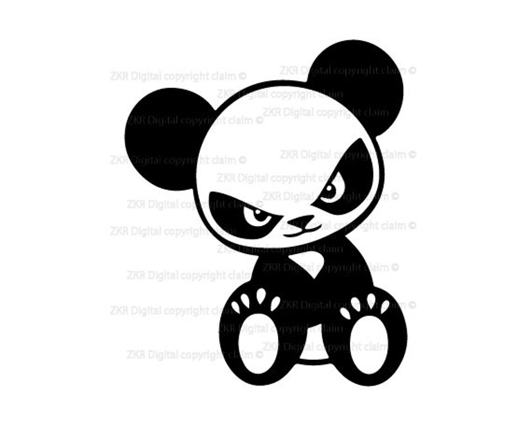 Angry Panda SVG, Angry Panda Face, Panda Clipart, Angry Panda ...