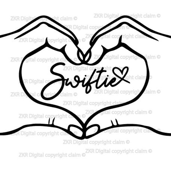 Swift Heart Hands svg, Love Hands svg, Heart Sign svg, swiftie word svg, love svg, taylor swift hand, png, svg, heart shape hands, cut file