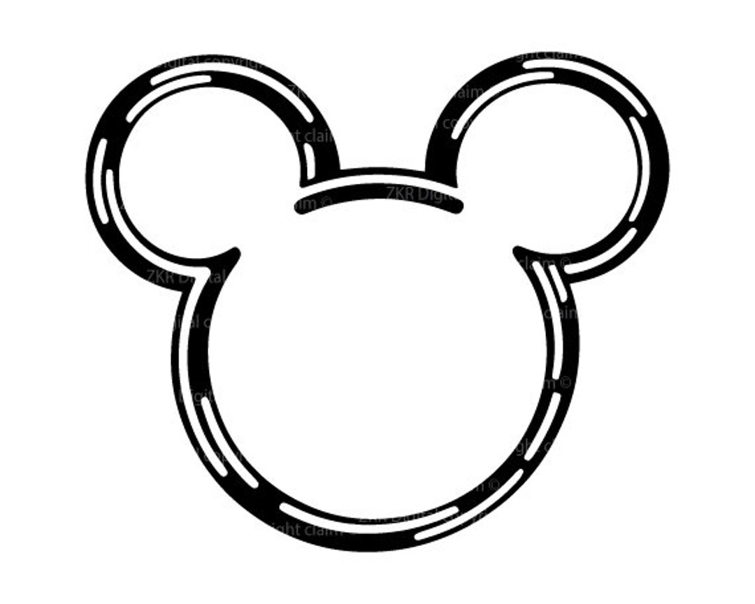 Mickey Mouse Outline, Mickey Mouse Face, Mickey Mouse Head, Png for