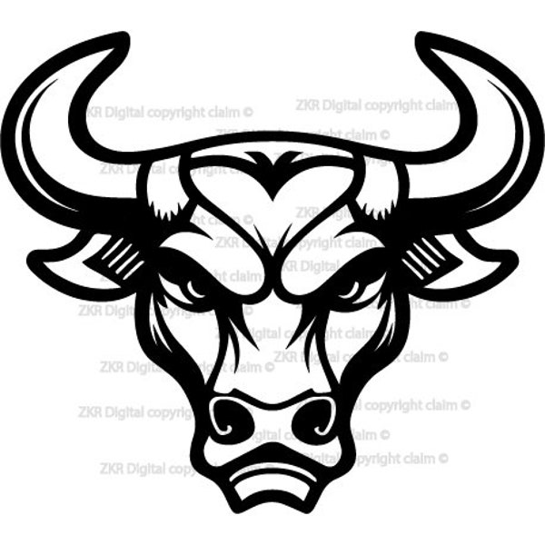 Bull Head Svg Png Jpg, Eps Files, Angry bull face svg, Bull Skull SVG, Instant Download, Bull Horns, Cow Skull SVG, Ox Head Svg, Cricut file