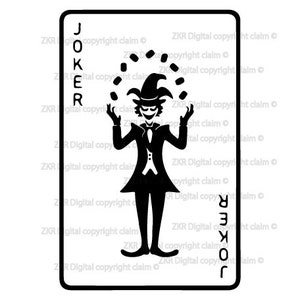 Joker Card Svg - Etsy