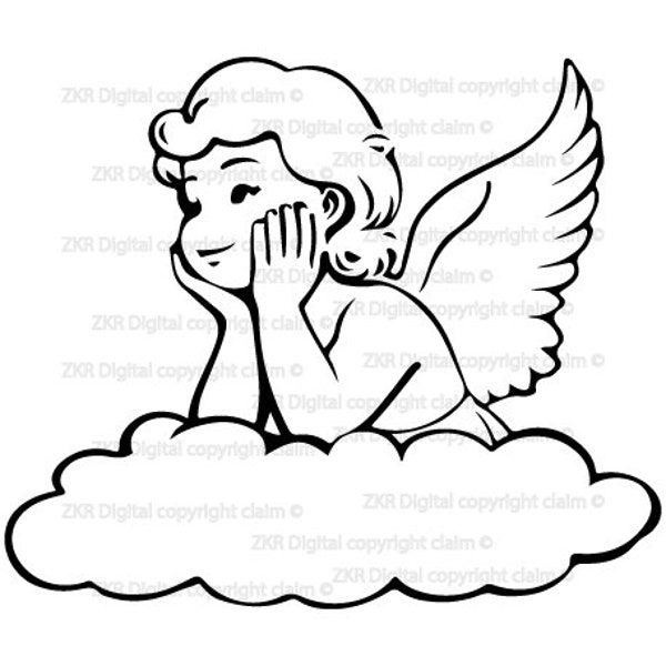 cherub angel svg, a little angel clipart, cute angel png, angel on cloud svg, angel svg cricut, cherub, angel, cloud, cupid svg, baby angel