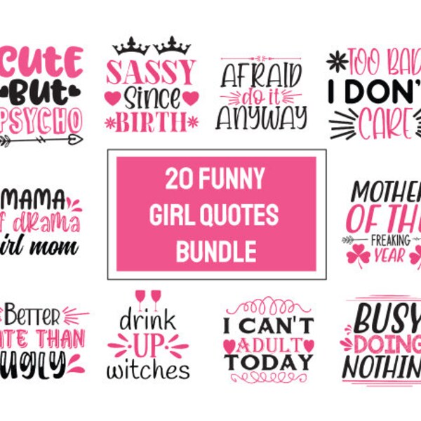 Funny quotes bundle svg, Sarcasm Svg Bundle, Sarcastic Svg Bundle, funny quotes, Funny SVG, Mom Life Svg, Sarcastic Quotes Svg, cutfile, png