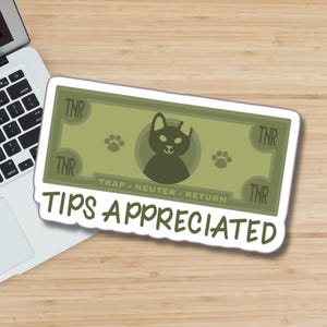 TNR Feral Cat-sticker - Tips gewaardeerd! Sticker dierenwelzijn, redding van katten