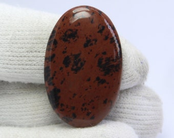 Fantastic Top Grade Quality 100% Natural Mahogany Obsidian Round Shape Cabochon Loose Gemstone For Making Jewelry. 31 CT #311