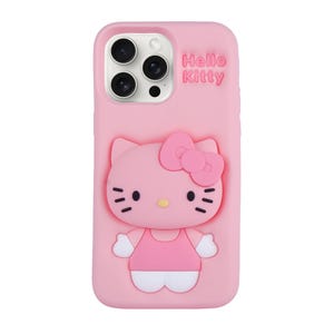 Custodia morbida in silicone con supporto pieghevole per iPhone 15 Pro Max per Apple Cat Mouse, motivo: cartone animato 3D, colore: Anime...