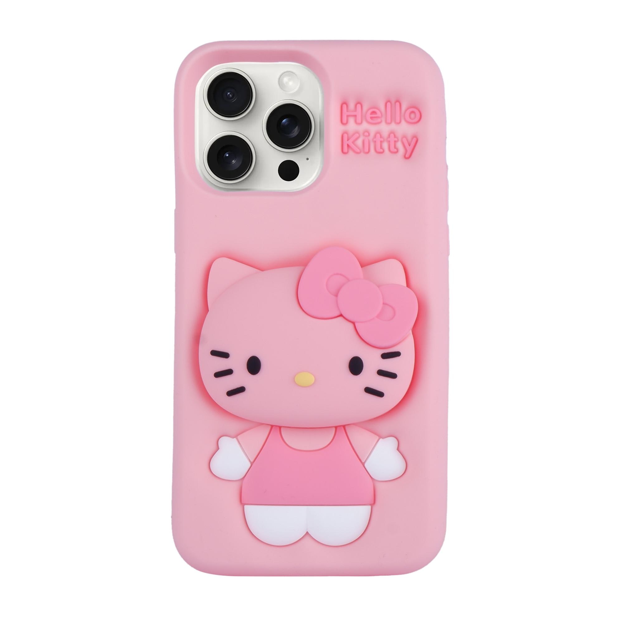 Hello Kitty iPhone 15 Pro Max Case: 3D Cartoon Silicone - Etsy
