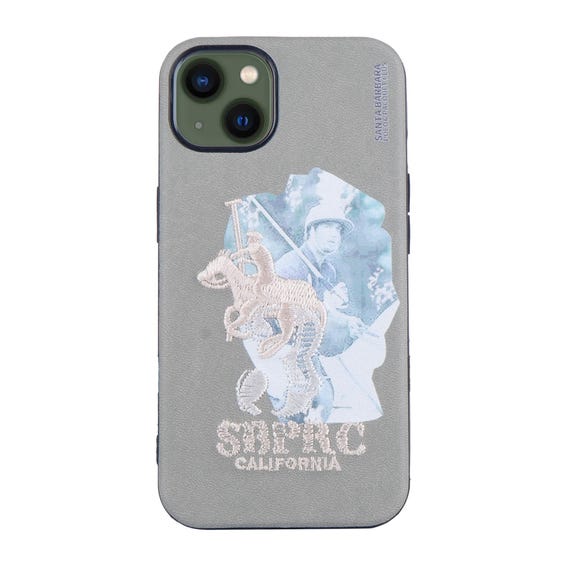 Top Quality Polo Club Embroidered Tiger Leather Black Back Case