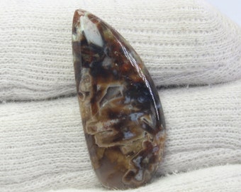 Classic Top Grade Quality 100% Natural Stick Agate Pear Shape Cabochon Loose Gemstone For Making Jewelry. 24 CT #722