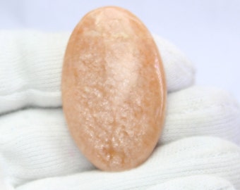 Wonderful Top Grade Quality 100% Natural Peach Amazonite Oval Shape Cabochon Loose Gemstone For Making Jewelry. 71 Ct #190