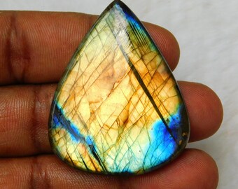 Very Rare Labradorite Top Quality Spectrolite Gems Hand polish Cabochon Fire Loose Stone Jewelry Making Unique stone Multifire 104ct #3268