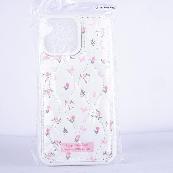 フローラル柄 iPhone 15 Pro Max ケース、ピンクの花と蝶 - Etsy 日本