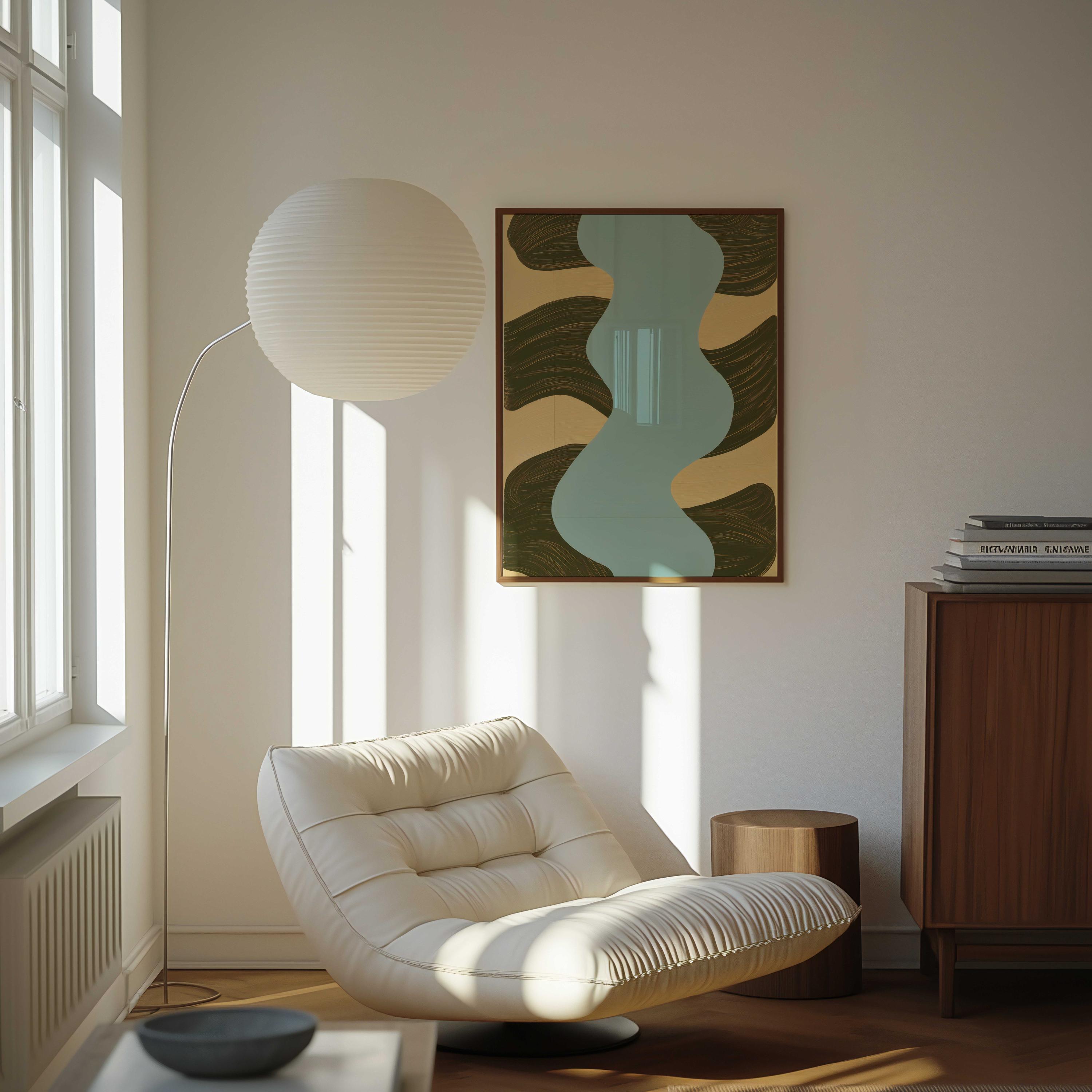 Neutral Organic Wall Art, Minimalist Abstract Print, Textured Line Art ...