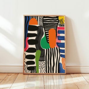 Colorful Modern Art Dopamine Decor Wall Art Eclectic Wall Art Colorful Abstract Print Trendy Wall Art Digital Download Maximalist Wall Art