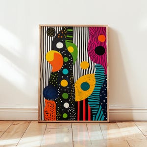 Colorful Modern Art Dopamine Decor Wall Art Eclectic Wall Art Colorful Abstract Print Trendy Wall Art Digital Download Maximalist Wall Art