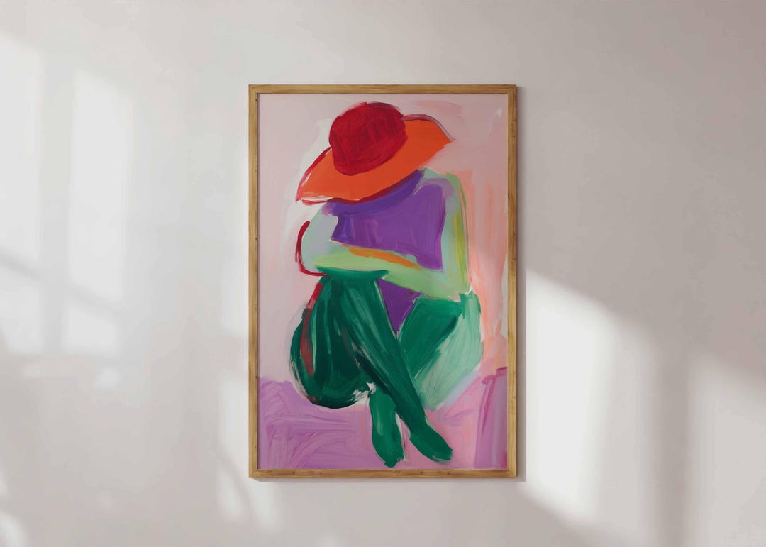 Abstract Woman Art Print | Colorful Modern Portrait | Expressionist ...