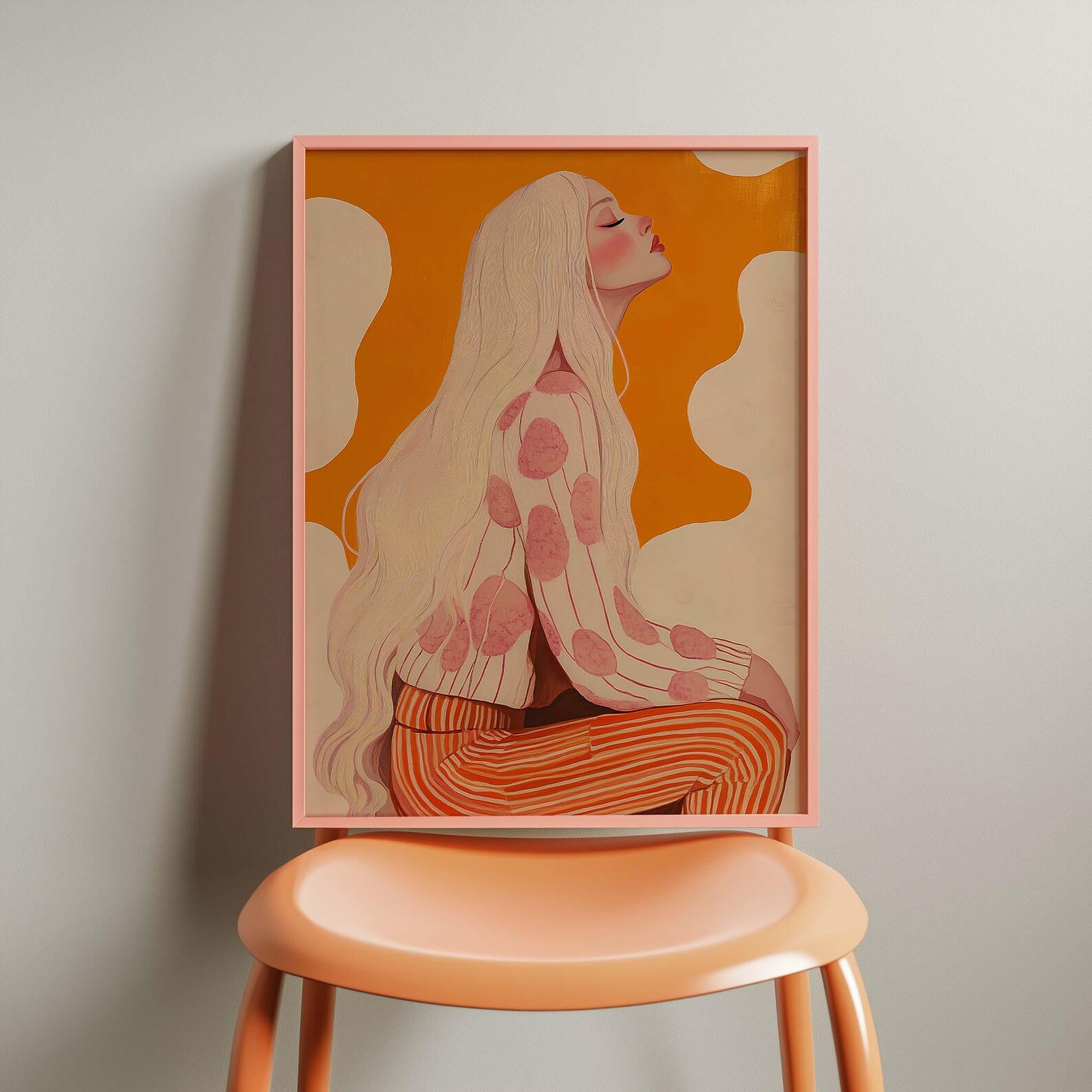 Colorful Girl Art Print Modern Feminine Wall Art Abstract Woman ...
