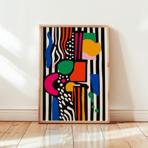Colorful Modern Art Dopamine Decor Wall Art Eclectic Wall Art Colorful Abstract Print Trendy Wall Art Digital Download Maximalist Wall Art