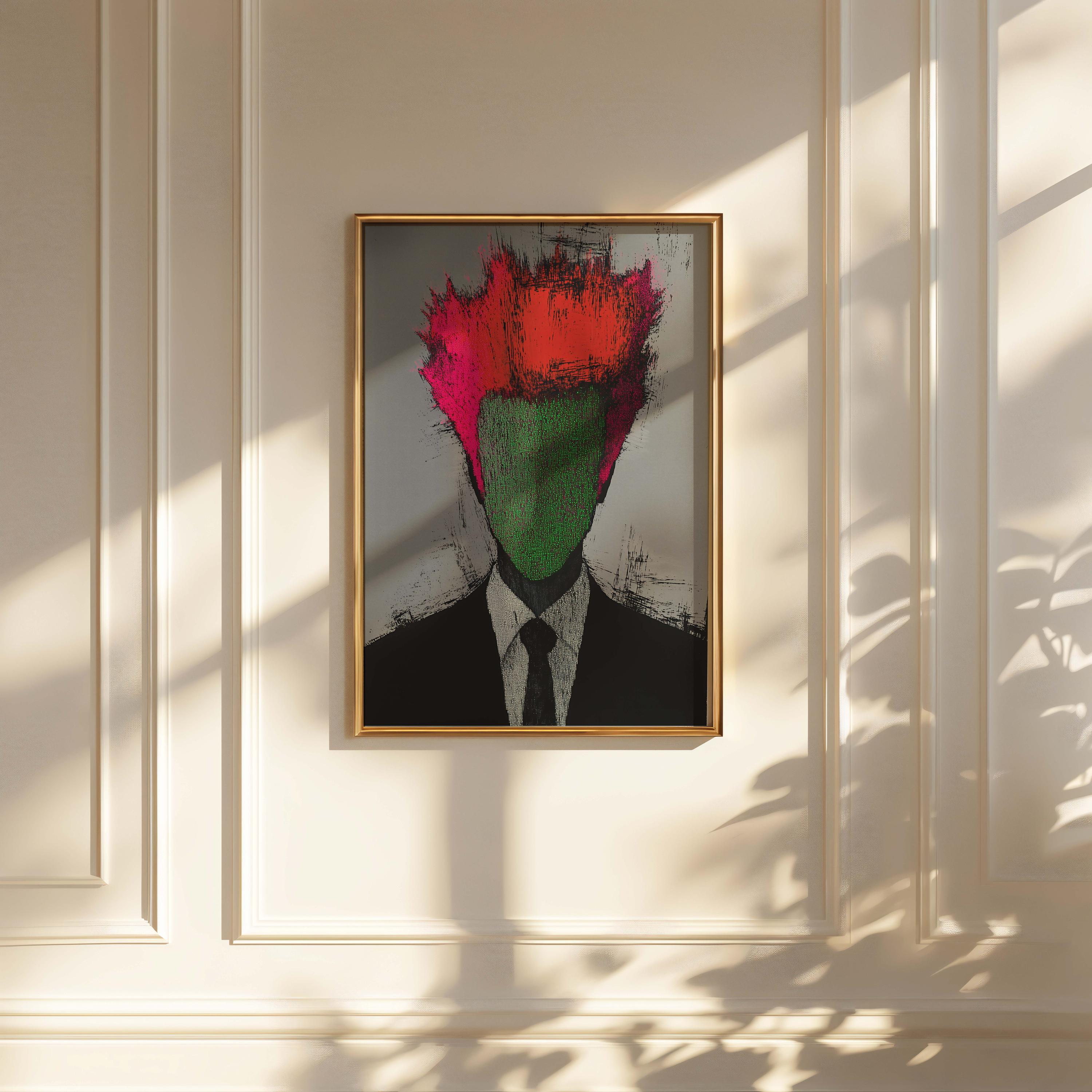 Psychedelic Surrealist Portrait | Abstract Trippy Wall Art | Modern Pop ...