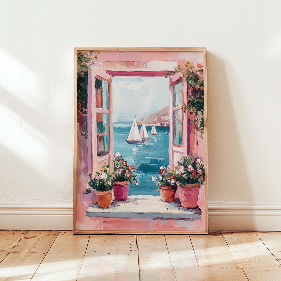 Travel Wall Art Print Coastal Wall Art Amalfi Coast Wall Art Coastal ...