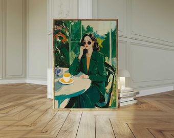 Empowered Woman Poster Feminist Wall Art Female Empowerment Print Eclectic Fashion Wall Art Strong Woman Illustration Modern Feminine Decor