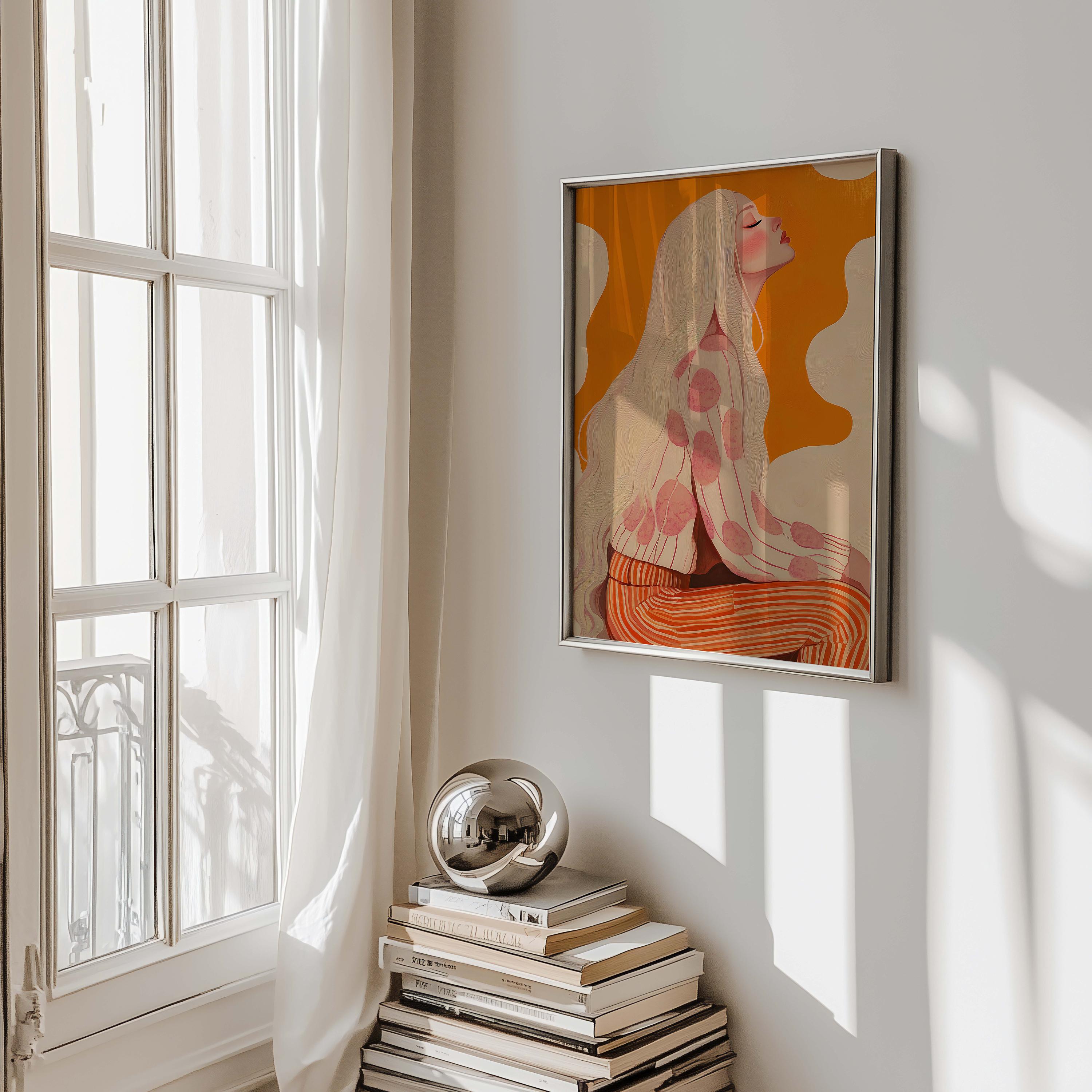 Colorful Girl Art Print Modern Feminine Wall Art Abstract Woman ...