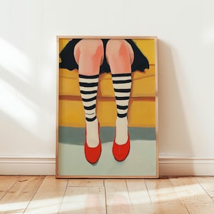Streep mode abstracte mensen grote muurkunst hedendaagse kunstwerken minimalistische print woonkamer muurkunst streep vrouw print moderne kunst