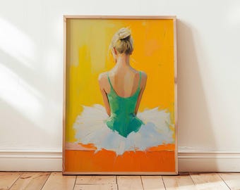 Colorful Ballerina Poster - Feminine Dance Wall Art
