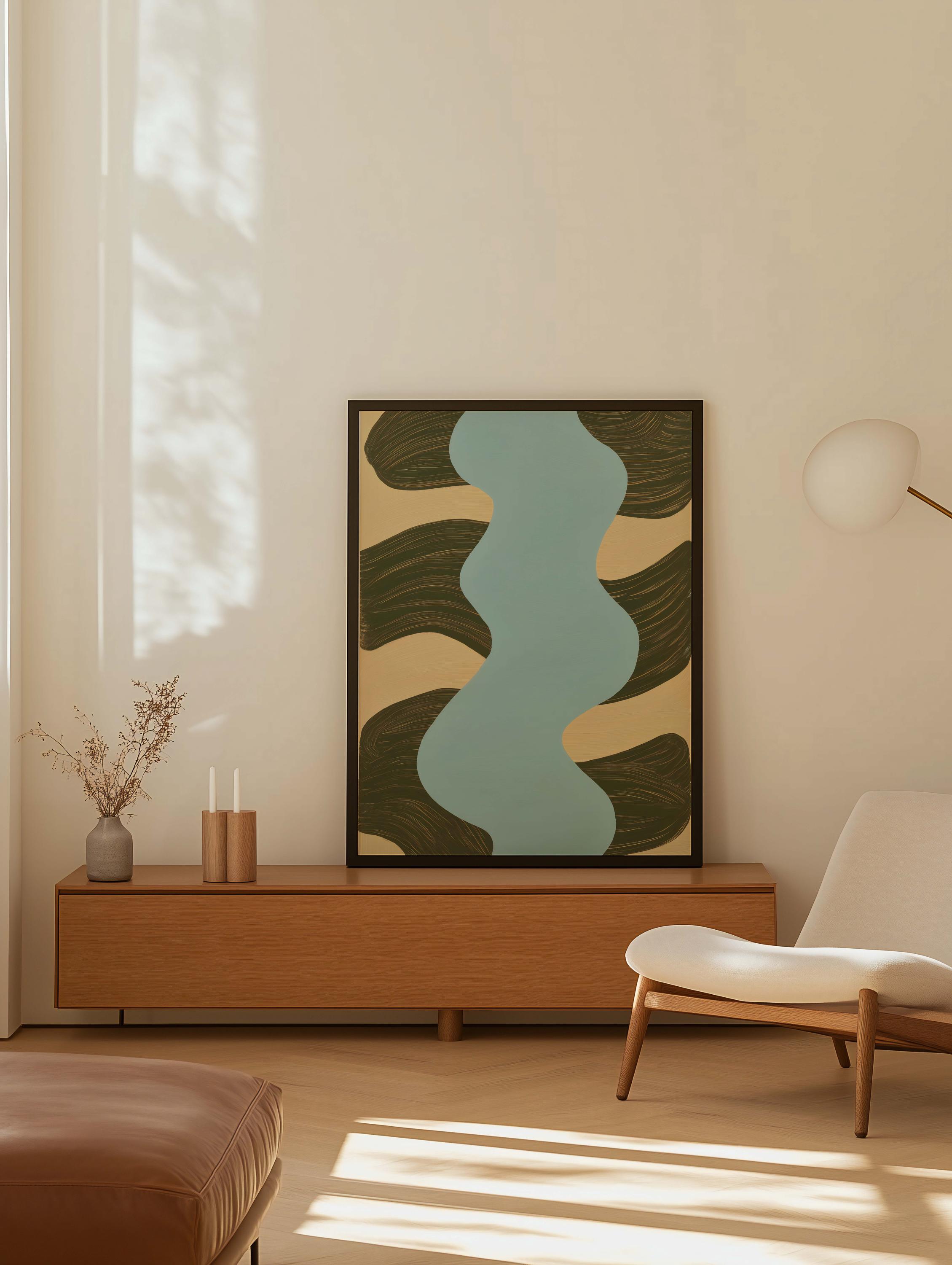 Neutral Organic Wall Art, Minimalist Abstract Print, Textured Line Art ...