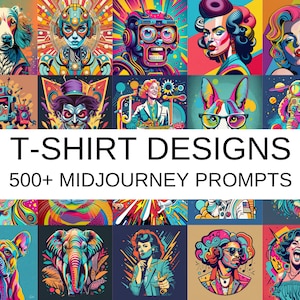 500+ T-shirt Designs Midjourney Prompts, Midjourney Prompt, Midjourney AI Art, Digital Art, AI Generate, Art Print, Ai Art