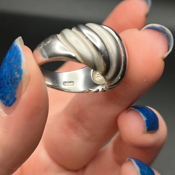 18kt White Gold Plated Ring // Unisex // Simple M… - image 8