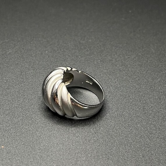 18kt White Gold Plated Ring // Unisex // Simple M… - image 6