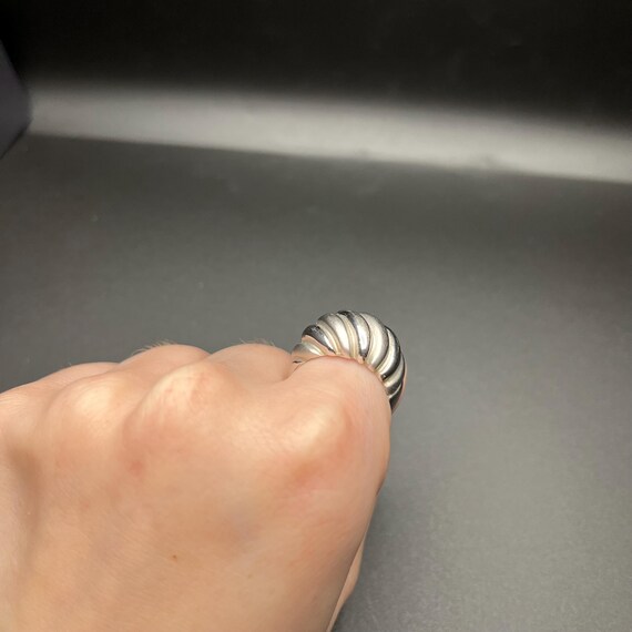 18kt White Gold Plated Ring // Unisex // Simple M… - image 4