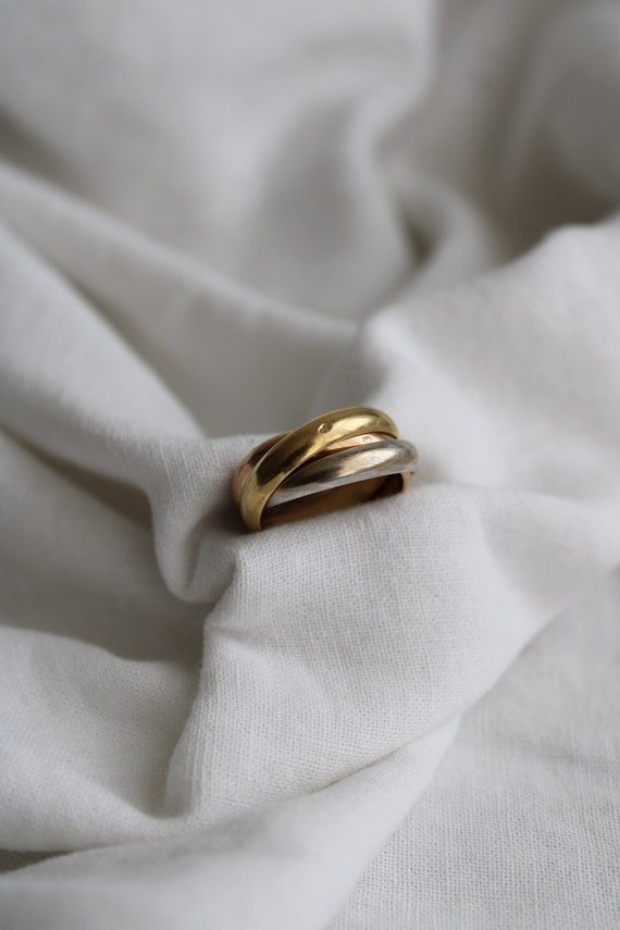 Vintage Cartier Trinity Ring Large Model Size 52. 