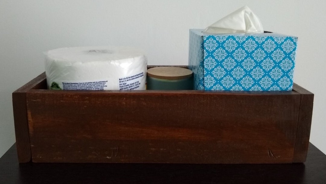 Rustic Wood Bathroom Caddy - Etsy