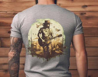Picken & Grinsen | Unisex Softstyle T-Shirt, Gitarre T-Shirt, Musik Liebhaber T-Shirt, lustiges T-Shirt, Musiker Shirt, Geschenk für Gitarrist