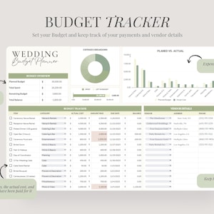 Digital Wedding Planner | Google Sheets Spreadsheet Tool (Instant Download) image 5