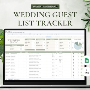 Wedding Guest List Tracker | Google Sheets Template (Digital Download)