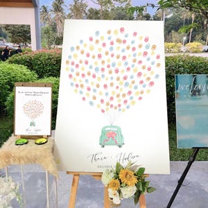 Wedding Fingerprint Guest Book | Custom Thumbprint Guest book | Unique Guestbook Alternative | Personalized Wedding Keepsake Printable