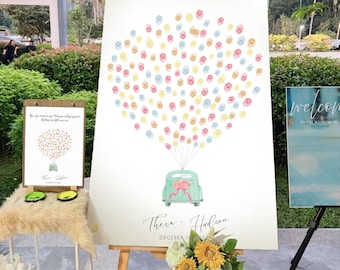 Wedding Fingerprint Guest Book: Personalized Thumbprint Tree (Digital Download)