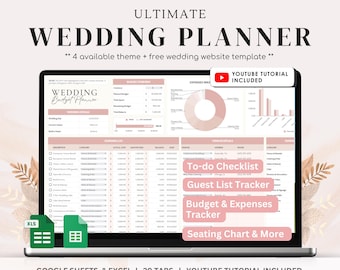Wedding Guest List Tracker: Google Sheets Template (Digital Download)