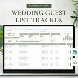 Wedding Guest List Tracker | Google Sheets Template (Digital Download)