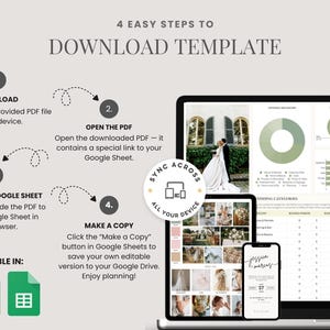 Digital Wedding Planner | Google Sheets Spreadsheet Tool (Instant Download) image 14