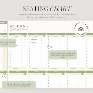 Digital Wedding Planner | Google Sheets Spreadsheet Tool (Instant Download) image 7
