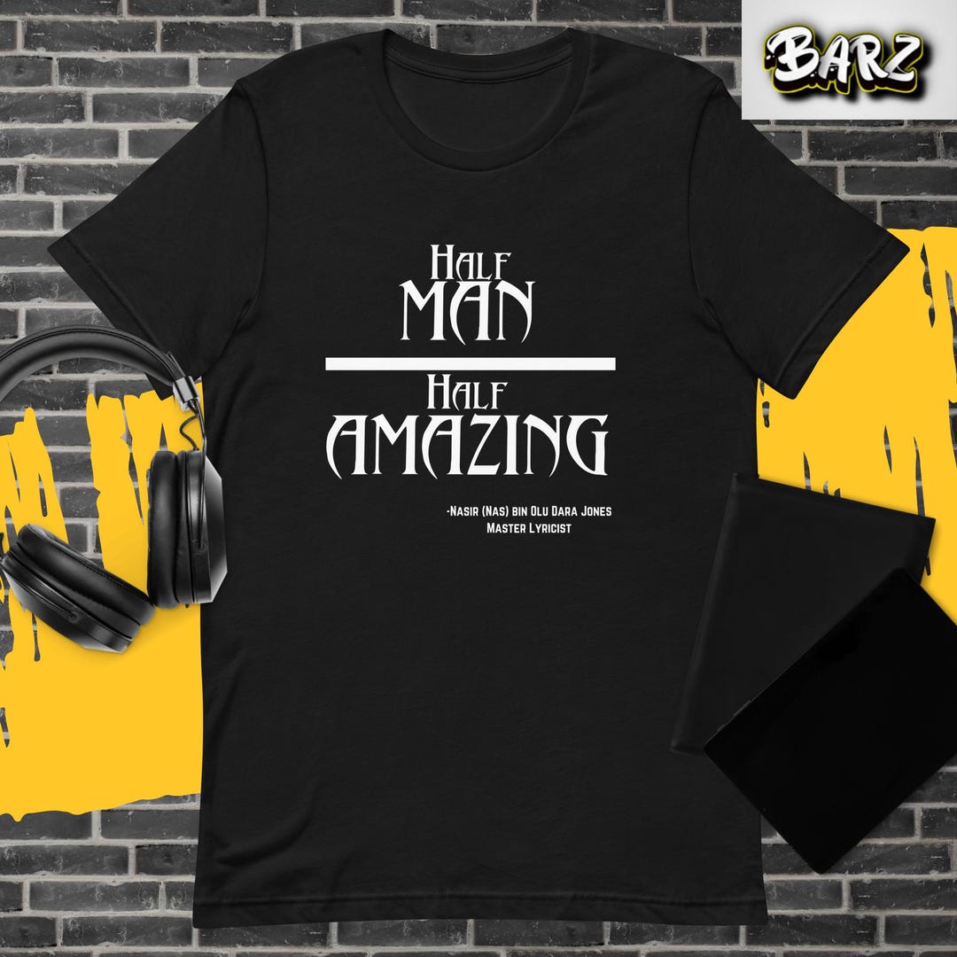 Nas Inspired T shirt From Classic 90 s Album Illmatic half man half nas-inspired-t-shirt-from-classic-90-s-album-illmatic-half-man-half