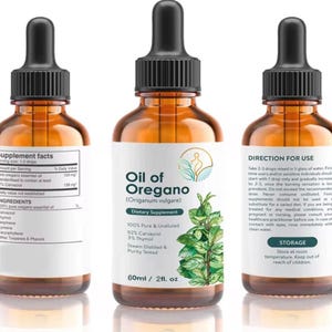 Pure Wild Oil of Oregano – 100% Pure & Undiluted | SUPER STRENGTH 60ml Large bottle