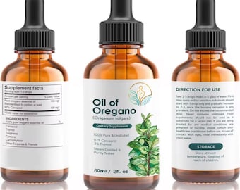 Pure Wild Oil of Oregano – 100% Pure & Undiluted | SUPER STRENGTH 60ml Large bottle