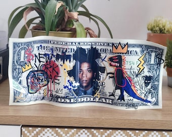 Metallticket Jean Michel Basquiat Skulptur Street Art Pop Chic Dekoration