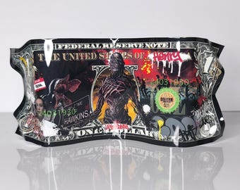 Vecna Stranger Things Metal Banknote Sculpture Street Art Pop Geek Decoration